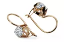 Zircon Original Vintage 14K Rose Gold Earrings Vintage vec142r
